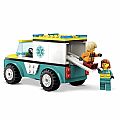 LEGO Emergency Ambulance and Snowboarder