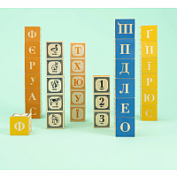 Uncle Goose Ukrainian Language Wooden Blocks