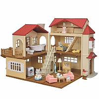 Calico Critters Red Roof Country Home Secret Attic Gift Set 