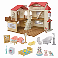 Calico Critters Red Roof Country Home Secret Attic Gift Set