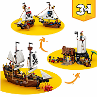 LEGO 31387 Iconic 3 in 1 Pirate Ship