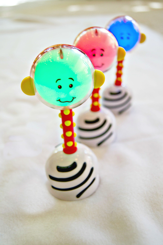 Nogginstik Light Up Developmental Rattle Building Blocks