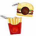 Mega Pop Fidgety Keychain Burger & Fries BFF Edition