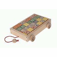 Uncle Goose Classic ABC Blocks with Wagon