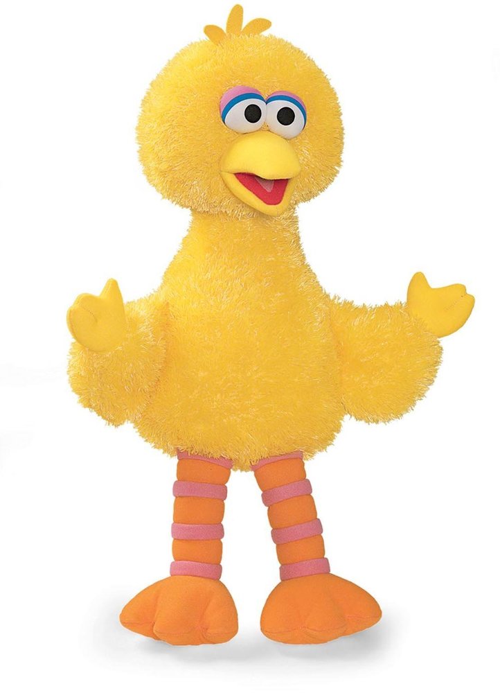 orange bird big feet plush