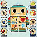 Blinkity Bot Light Up Busy Board for Toddlers