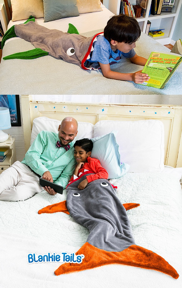 Blankie Tails Shark Tail Blanket - Building Blocks