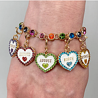 Charm It Birthstone Metal Bracelet Charm