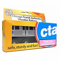 CTA Pink Line Wooden Train