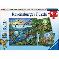 Dinosaur Fascination 3x49pc Puzzle