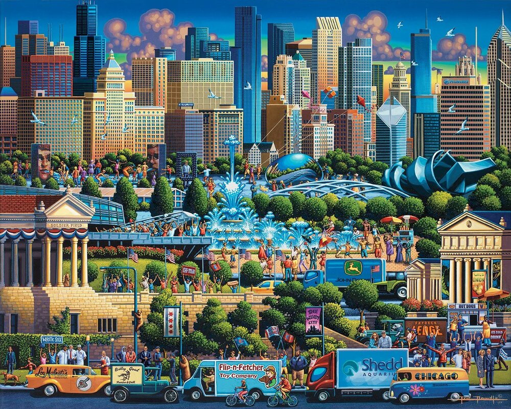 Dowdle Chicago 1000 pc Puzzle Building Blocks