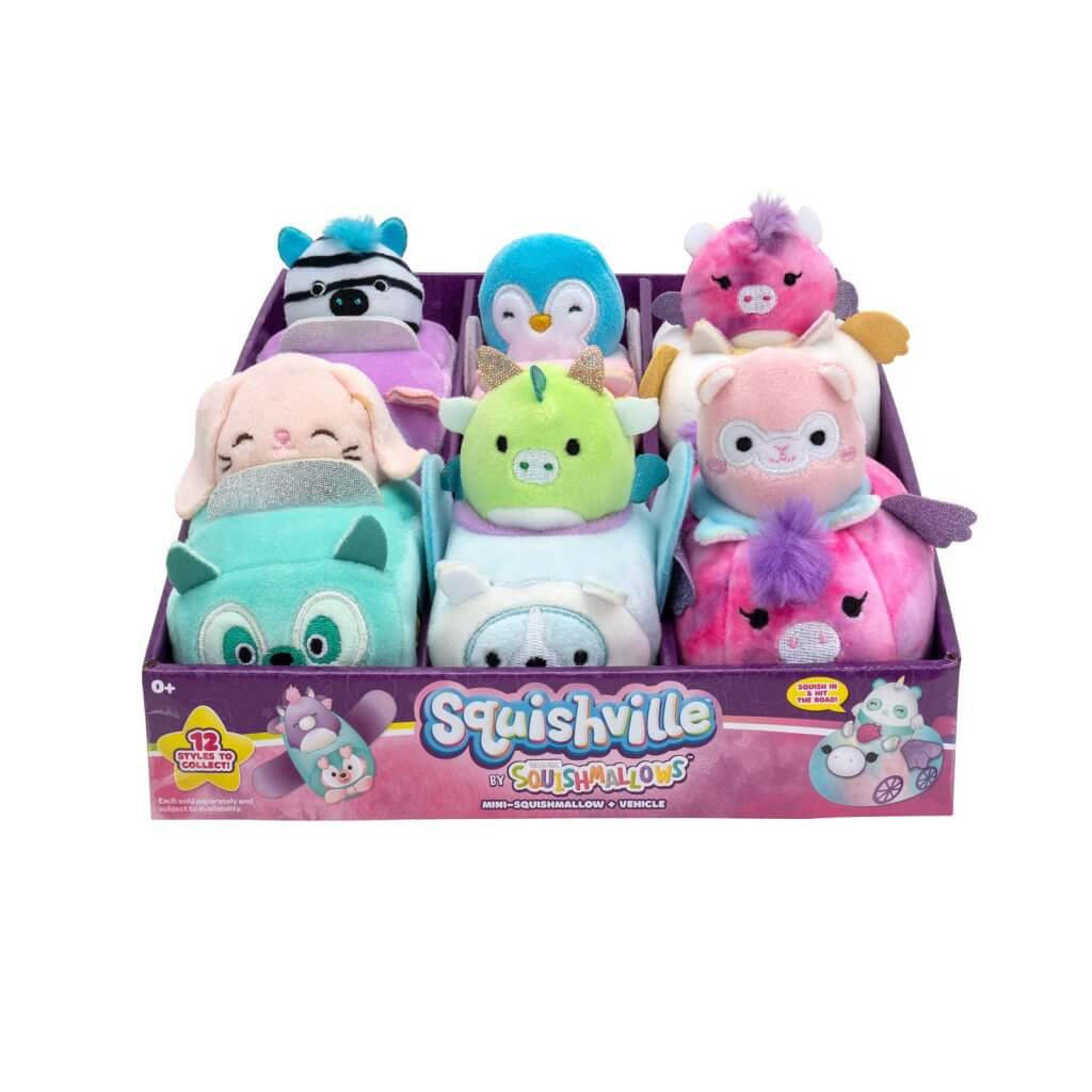Squishville Mini Squishmallow in Vehicle RARE Super Soft Building Blocks