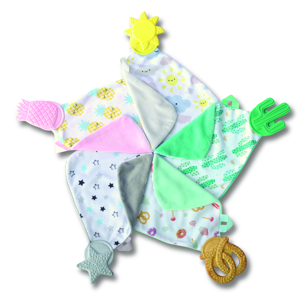 MunchIt Teething Blanket Building Blocks